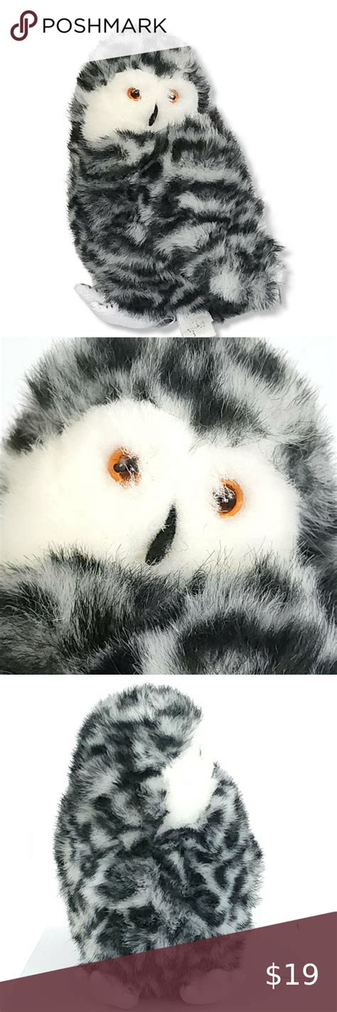 Kandm International Vintage 1999 Snowy Owl Realistic Plush Stuffed Animal