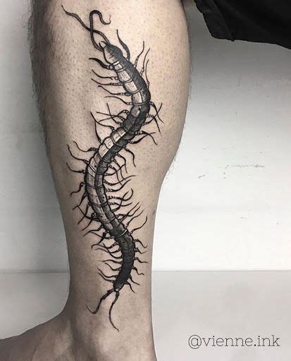 Creepy Centipede Tattoo