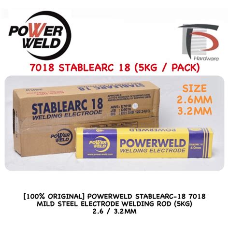 100 Original Powerweld Stablearc 18 7018 Mild Steel Electrode