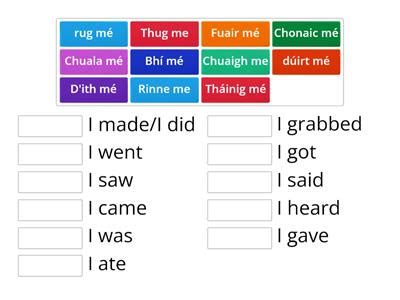 Irish Verbs Teaching Resources