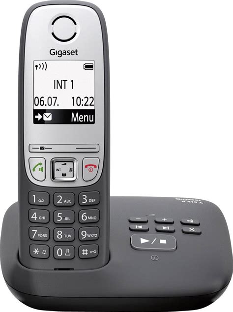 Gigaset A415A DECT GAP Cordless Analogue Answerphone Hands Free Black