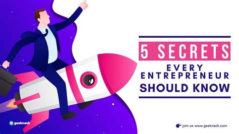 📈 Five Secrets Every Entrepreneur Should Know Geeknack