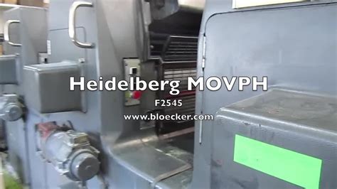 Heidelberg MOVPH 4 Color Offset Printing Machine At Rs 4500000