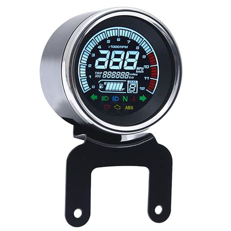 Geloo Motorrad Tachometer V Digitale Lcd Instrument Tacho