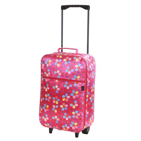 Kids Children Girls Cabin Flight Wheels Luggage Suitcase Travel Trolley ...