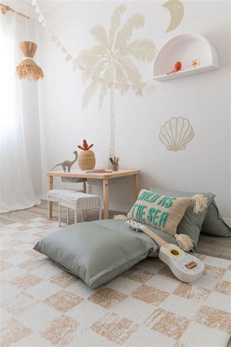 Daydreamer Pillow Mat Lounger Vegan Leather Cover Caramel Kids