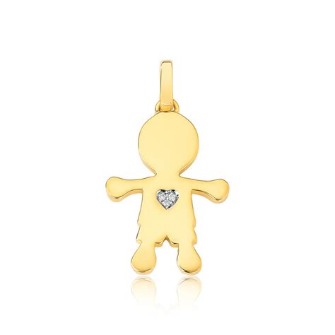 Pingente filhos menino ouro 18k coração de Diamante Mãe Coliseu