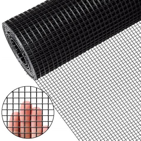 Atengnes 24 In X 50 Ft 21 Gauge 14 In Black Vinyl Coated Hardware Cloth Welded Wire Fence