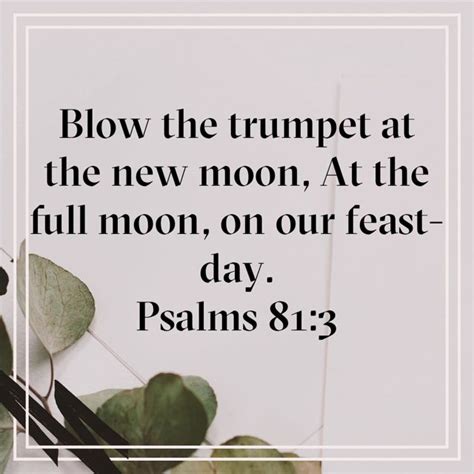 Psalms Blow The Trumpet At The New Moon At The Full Moon On Our