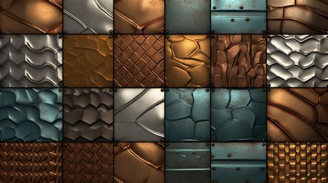 Seamless Metal Textures Backgrounds Perfect For Game Sets Iron Plate Metal Pattern Metal