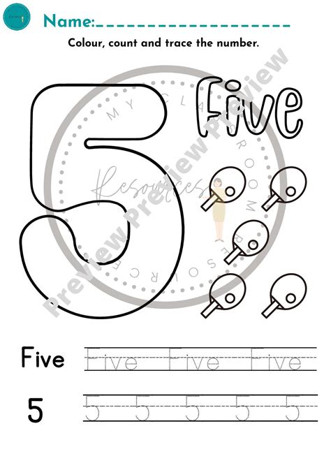 Preschool Number Recognition Mini Workbook 14 Activity Pages Number