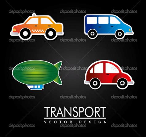 Transport Icons Stock Vector Image By Yupiramos