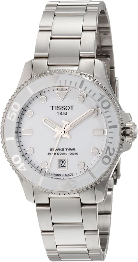 Tissot Unisex Seastar 1000 36mm 316l Stainless Steel Case Quartz Watch Grey