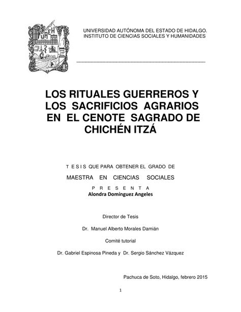 Pdf Los Rituales Guerreros Y Los Sacrificios Agrarios En El Cenote