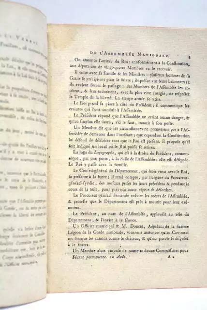 PROCES VERBAL DE L ASSEMBLÉE Nationale Paris 1792 EUR 115 00 PicClick FR