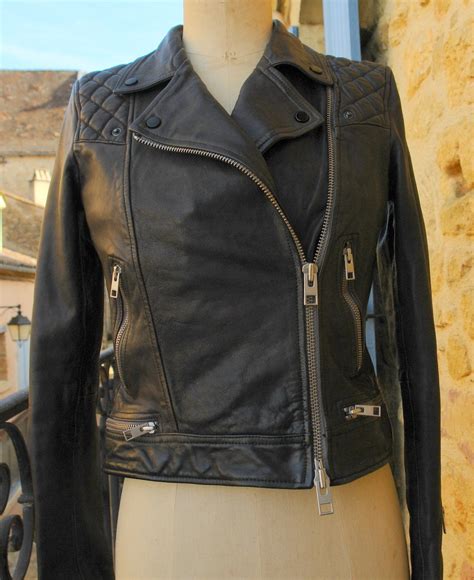 All Saints Leather Biker Jacket - Etsy