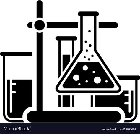 Laboratory Analysis Icon Flat Design Royalty Free Vector