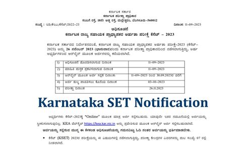 KSET Application Form 2023 Eligibility Karnataka SET Notification