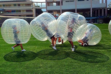 Transparent Color Inflatable Bubble Soccer Ball , Diameter 1.5 M Human ...