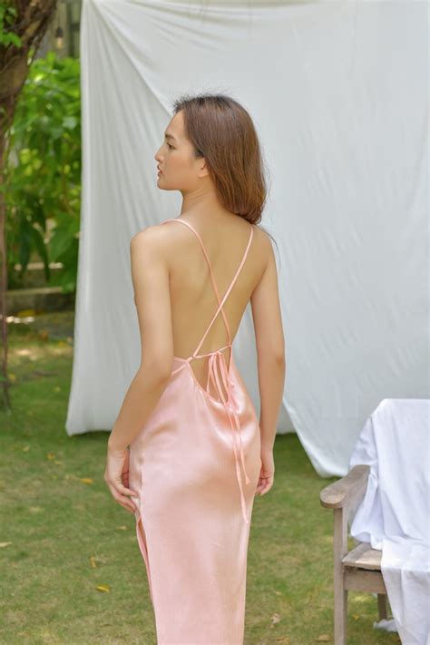 Deep V Neckline Sexy Dress For Women Empire Satin Dress V Etsy Australia