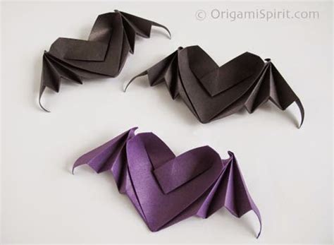 origami halloween bat ~ origami instructions art and craft ideas