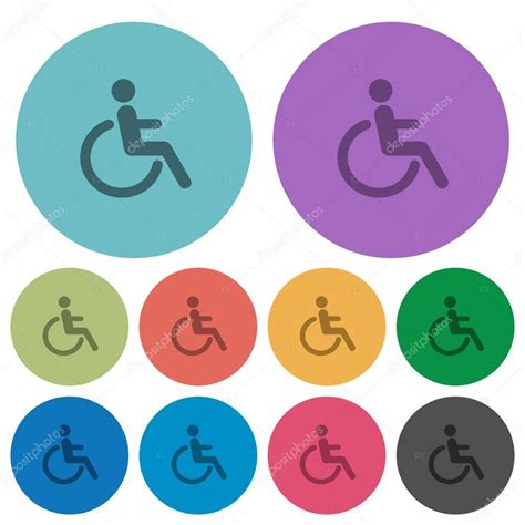 Color Disability Flat Icons Stock Vector Image By ©renegadehomie 109362760