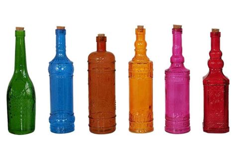 S36 Colored Glass Bottles Large Colored Glass Bottles Glass