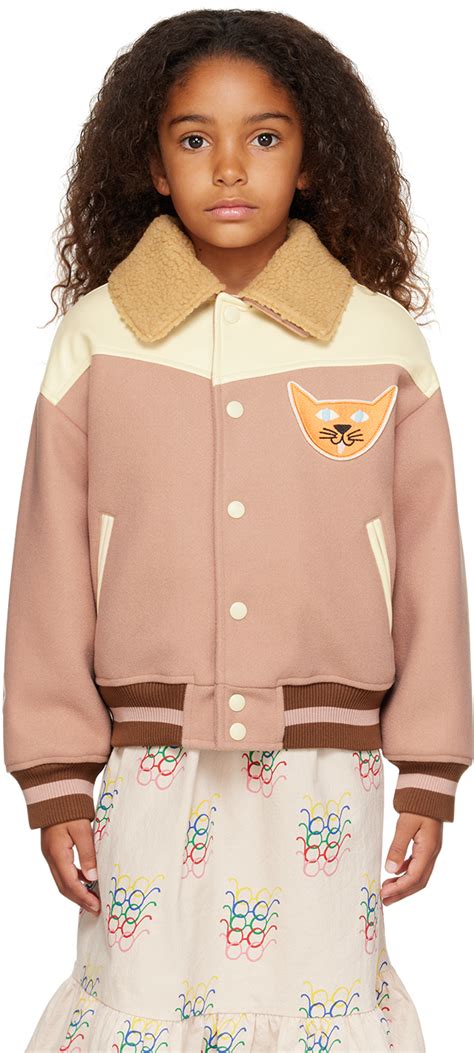 Enfant Blouson rose à écusson graphique par Jellymallow SSENSE France