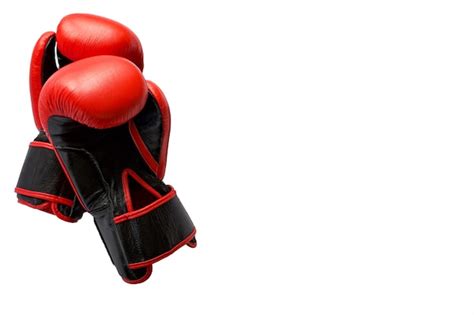 Guantes De Boxeo Rojos Aislado Sobre Fondo Blanco Foto Premium