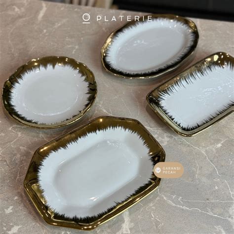 Jual Platerie Piring Saji Small Serving Plates Tray Gold List