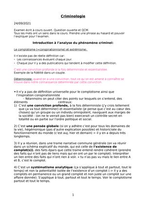 Démarche de recherche en criminologie Les résultats escomptés ou