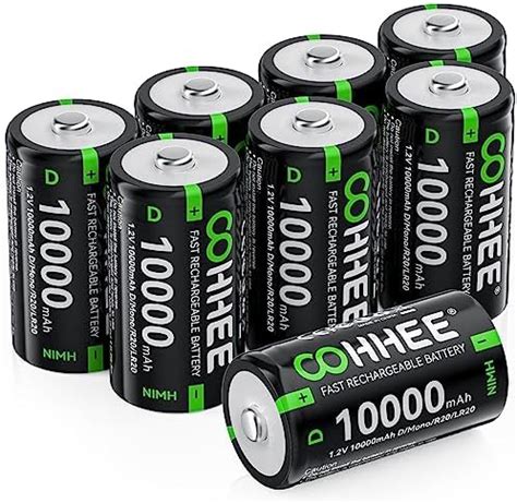 Oohhee Rechargeable D Batteries Piece Tech D Batteries Ni Mh