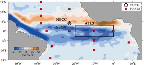 Mean Nearsurface Zonal Velocity In The Tropical Atlantic From The