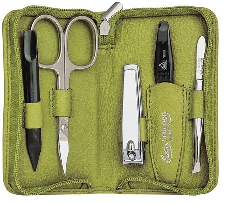 Erbe Solingen Manicure Zipper Case Maniküre Set Siena green 5 tlg