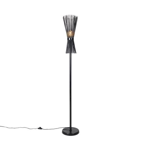 Art Deco floor lamp black – Broom | ModernFloorLamps.org.uk