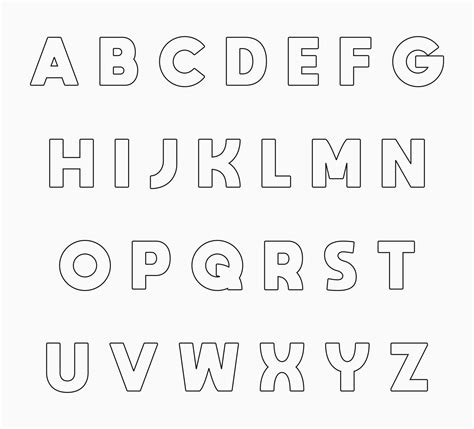 Free Printable Letter Stencils Alphabet Letter Templates Alphabet