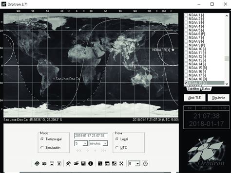 Orbitron screenshot with satellite tracking information. | Download ...