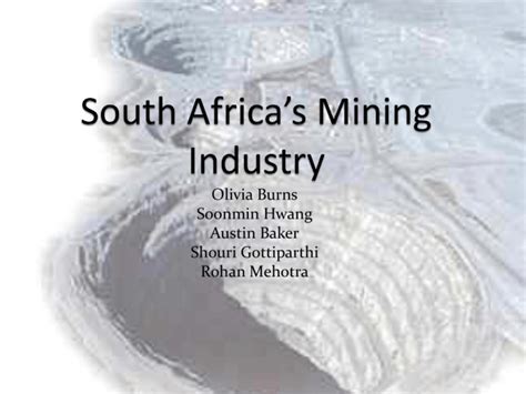 Mining Industry In South Africa