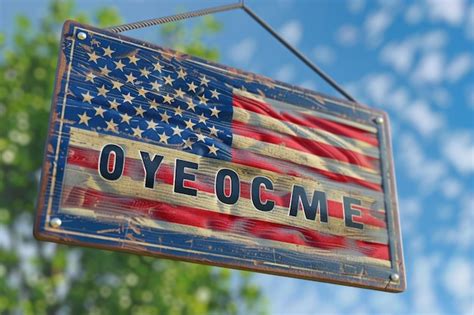 Premium Photo American Flag On A Welcome Sign