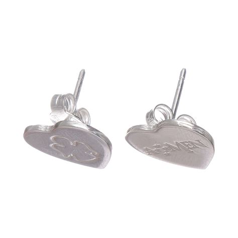 Orecchini A Cuore Inciso Angioletto AMEN Argento 925 Vendita Online