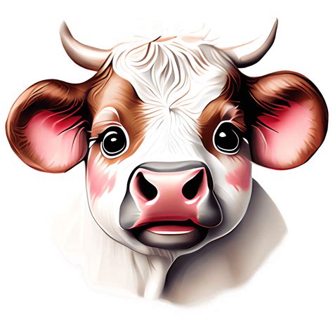 Cute Baby Cow Face Graphic · Creative Fabrica
