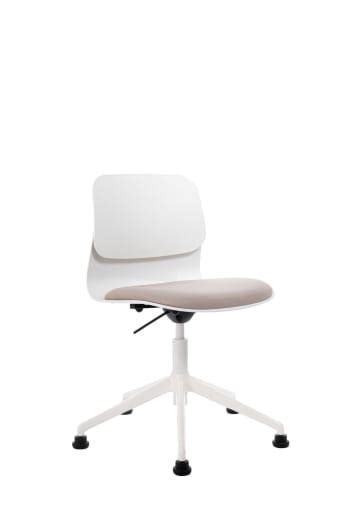 Chaise De Bureau Pivotante Bouclettes Blanches Kate Maisons Du Monde