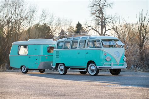 Volkswagen 23-Window Microbus + Eriba Puck Camper