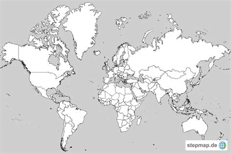 Stepmap Stumme Weltkarte Landkarte Für Welt