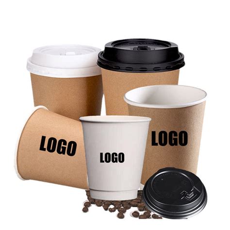 4oz 8oz 12oz 16oz Custom Logo Disposable Double Wall Paper Coffee Cups