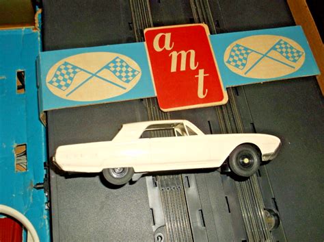 Amt Turnpike Slot Car Set W Thunderbird Ebay