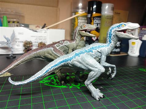 I painted a raptor figure to look like Blue today. How'd I do? : r ...