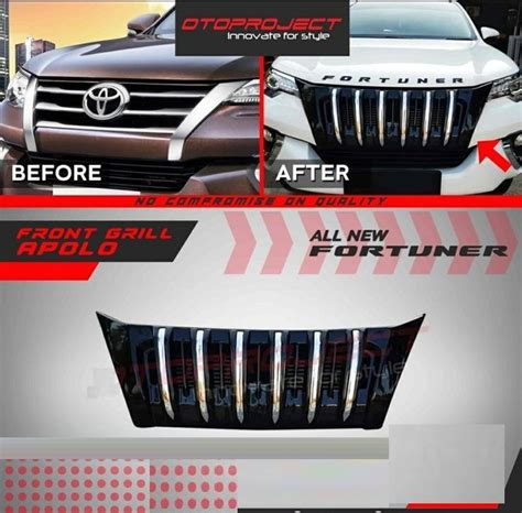 Jual GRILL DEPAN NEW FORTUNER MODEL APOLLO HITAM GLOSY Di Lapak Berlian