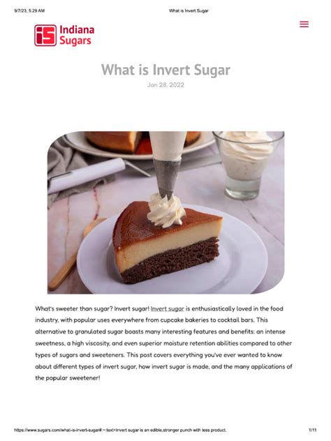 What is Invert Sugar | PDF