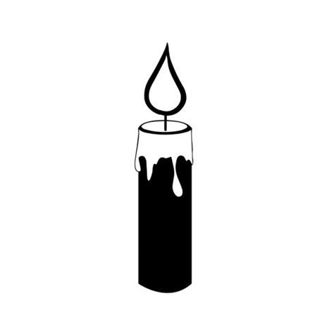 Candle Silhouette Png Black And White Vector Freepng